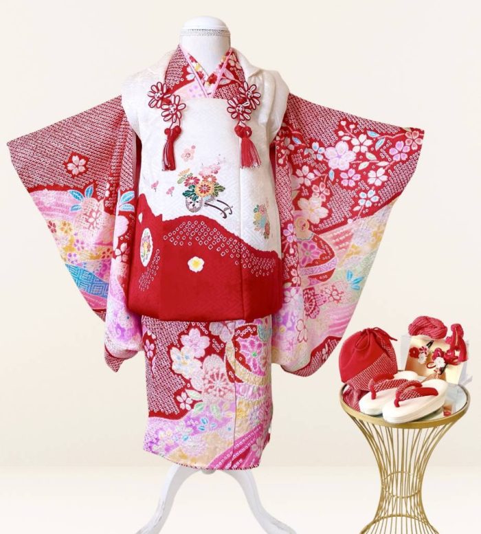 2024年新入荷 七五三コーデ画像有り 3歳女の子着物フルセットレンタル グレー ラフィネココ(Raffine) msg3-0331 85 90 95 100 人気